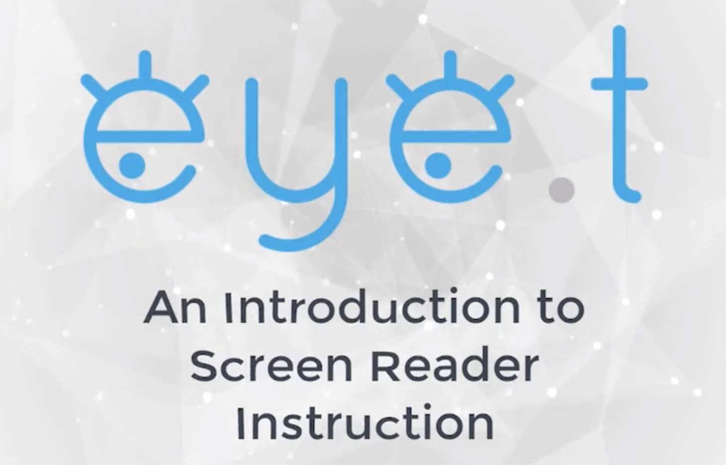 Screenshot of An Introduction to Screen Reader Instruction