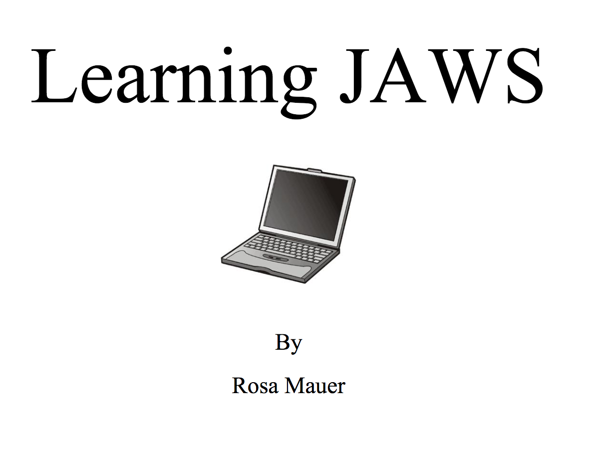 Title page of Learning JAWS by Rosa Mauer