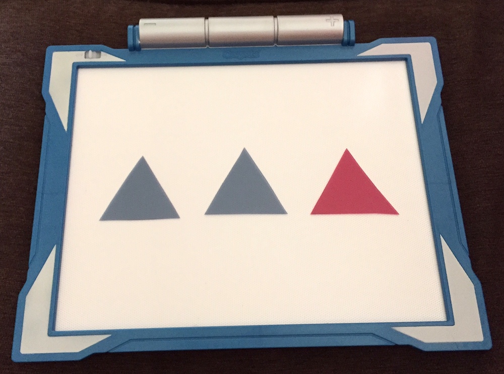 light box with three triangles