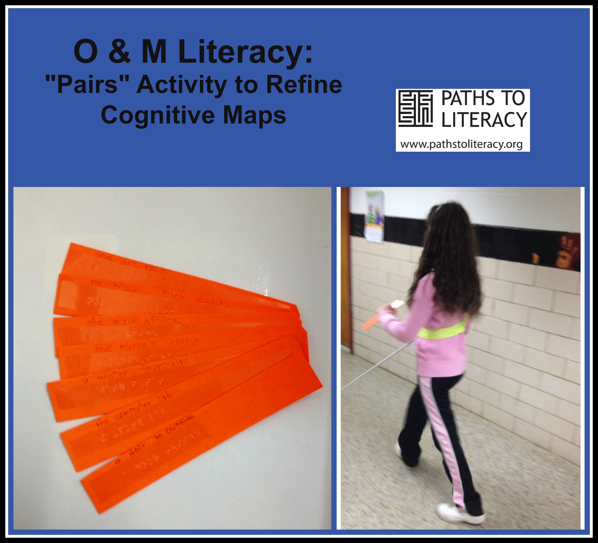 Collage of O & M literact activity 