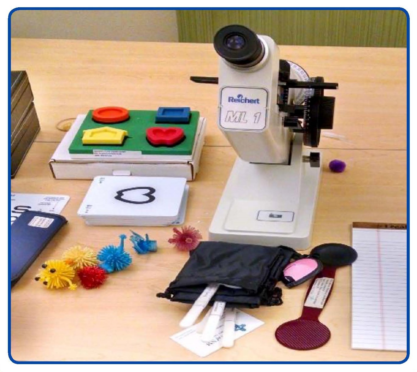 tools that are used during a low vision clinic appointment