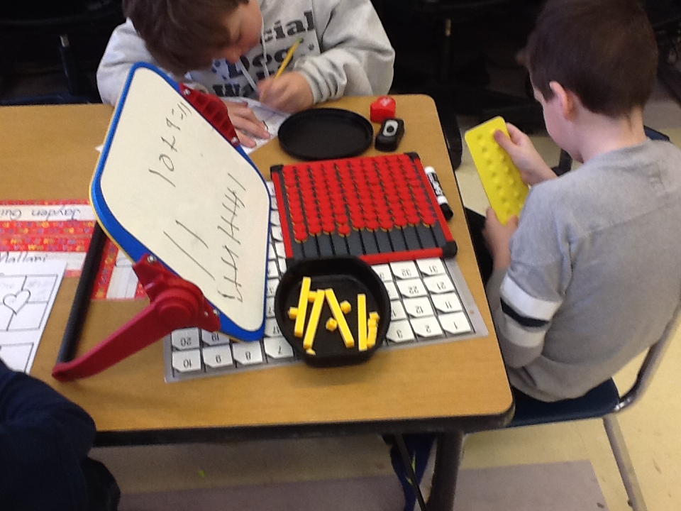 Two students play math game