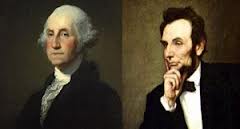 Portraits of George Washington and Abraham Lincoln