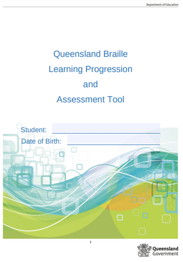 Queensland braille progression and assessment cover sheet
