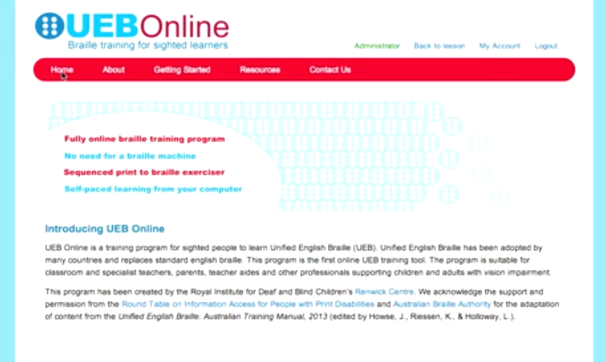 UEB Online screenshot