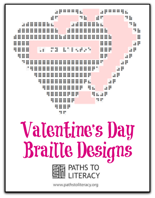 valentine's day braille collage