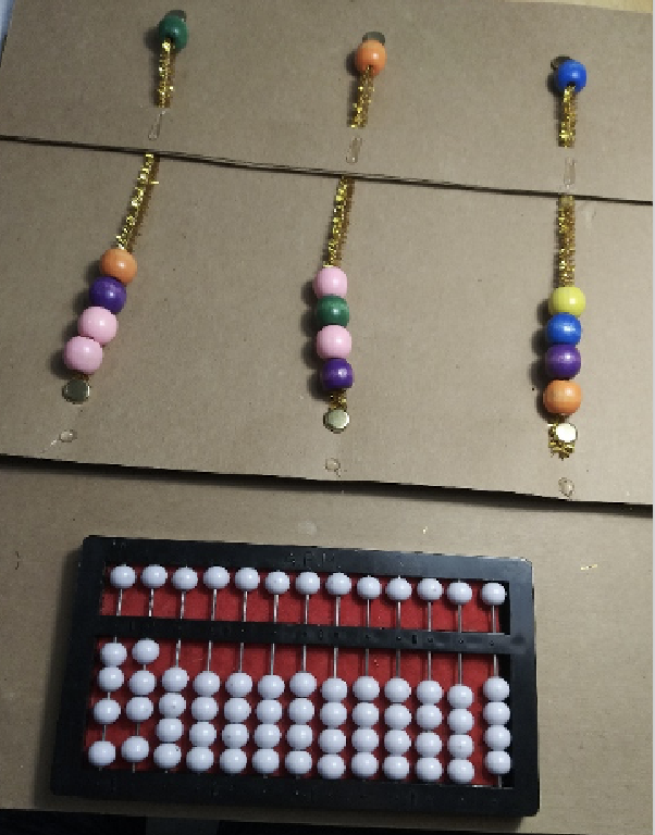 Homemade abacus and Cranmer abacus