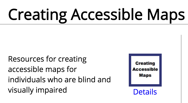 Screenshot of creating accessible maps