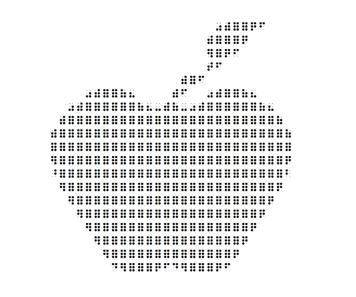 Braille design of apple