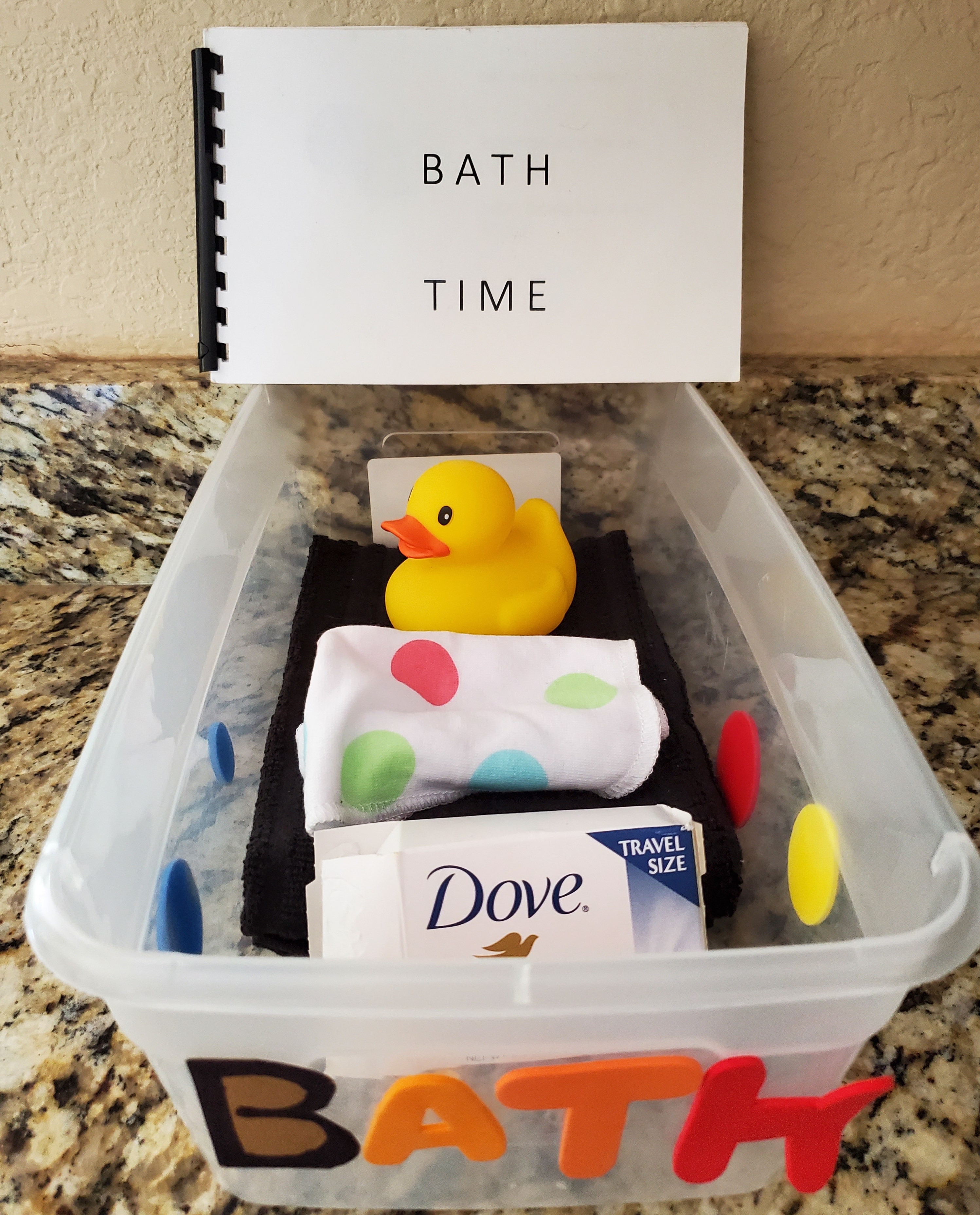 Bath Time story with objects