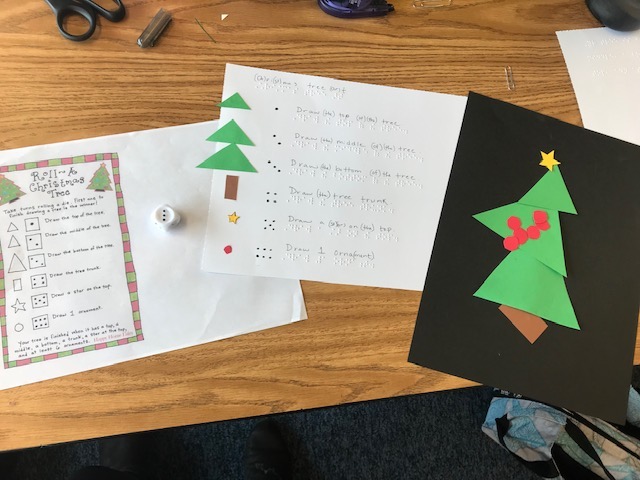 Christmas roll activity with adaptation