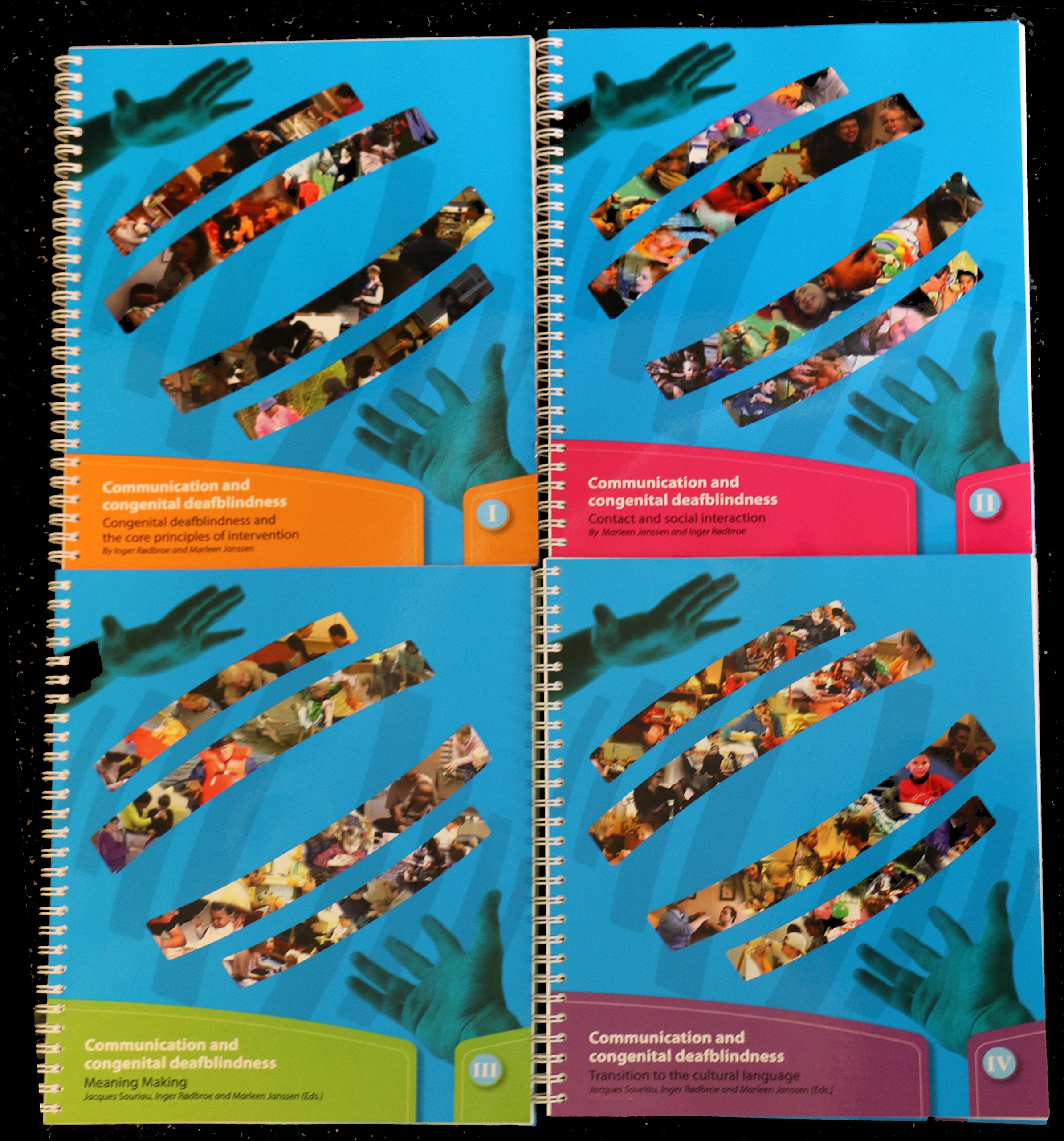 Covers of four booklets on Congenital Deafblindness