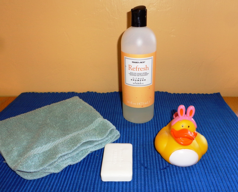 Bath items for a discussion box