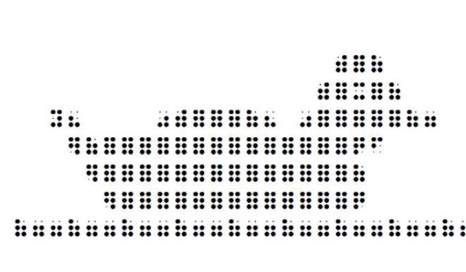 Braille design of a duck