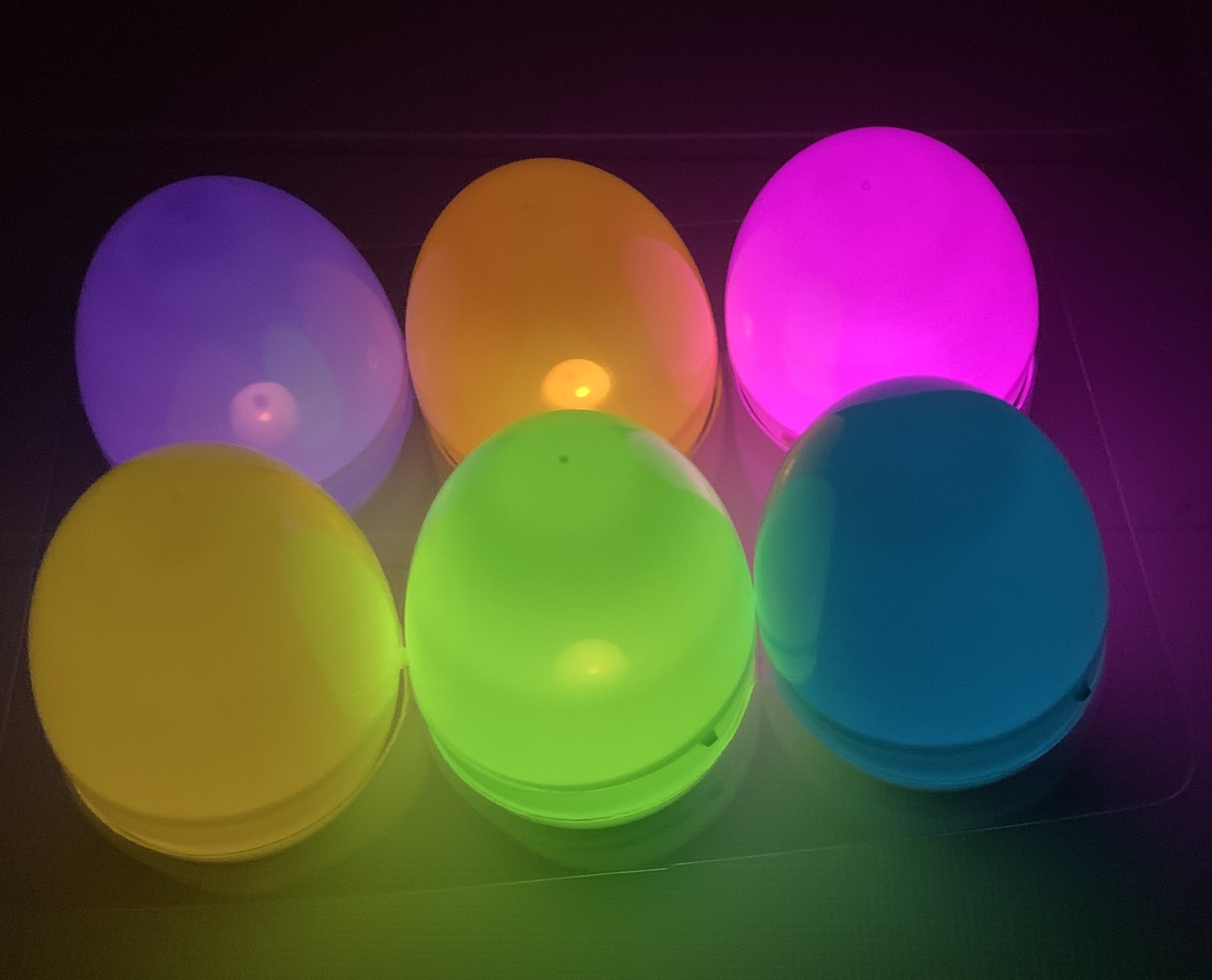 Light-up Easter eggs