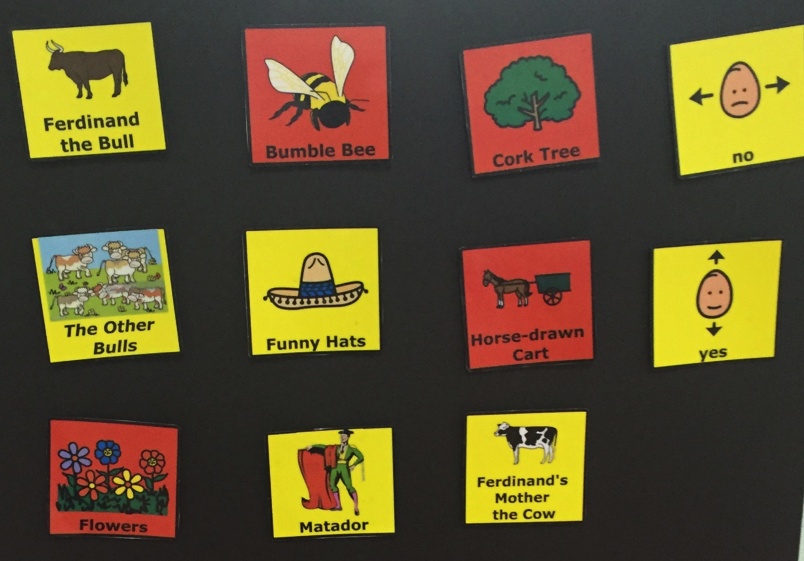 Picture symbols for Ferdinand the Bull