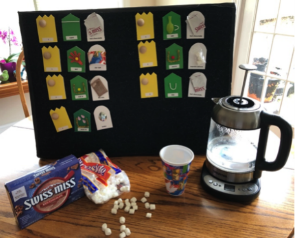 Hot Chocolate activity with Tactile Connections symbols