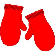 A pair of red mittens