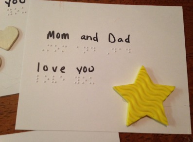 tactile care "mom and dad love you"