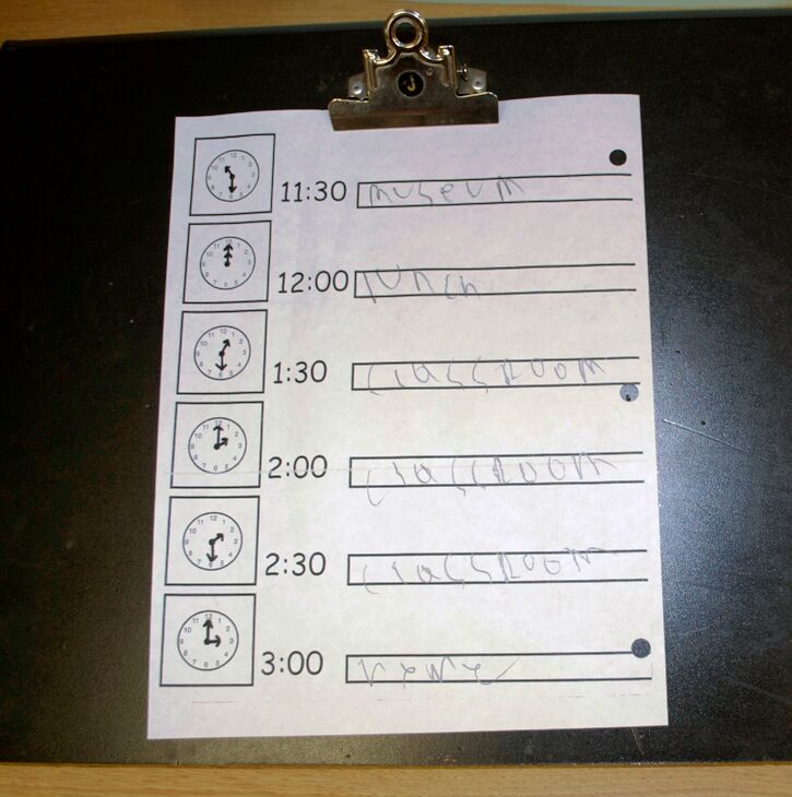schedule with clock