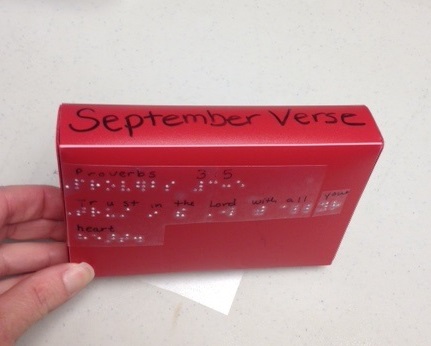 An index card box to hold word cards