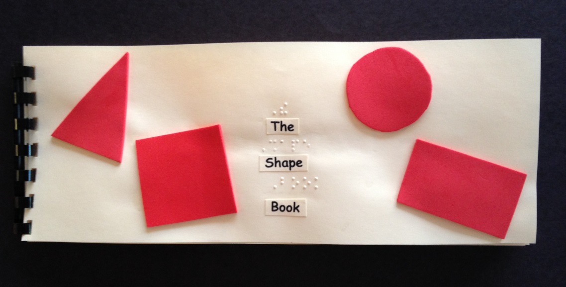 shape book cover with braille
