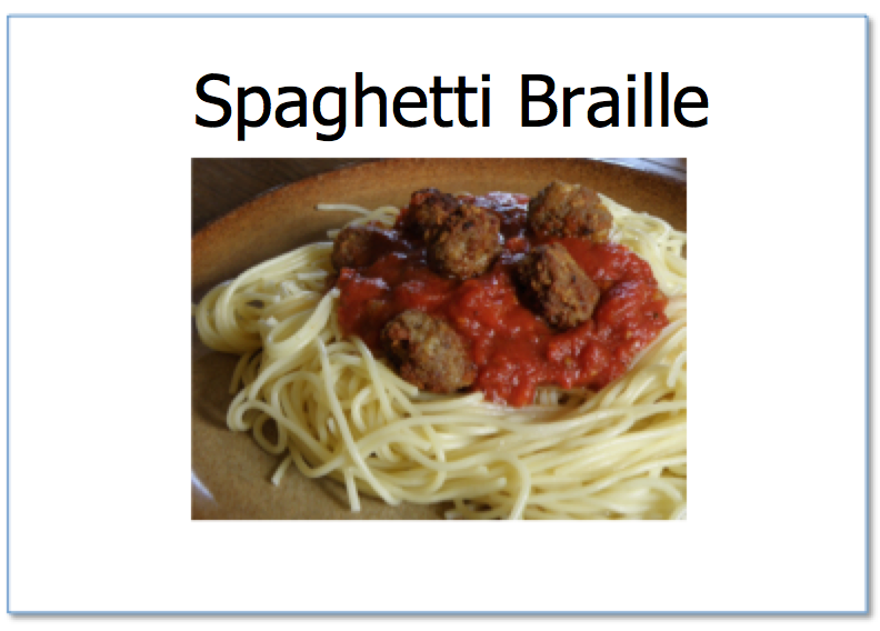 Spaghetti braille