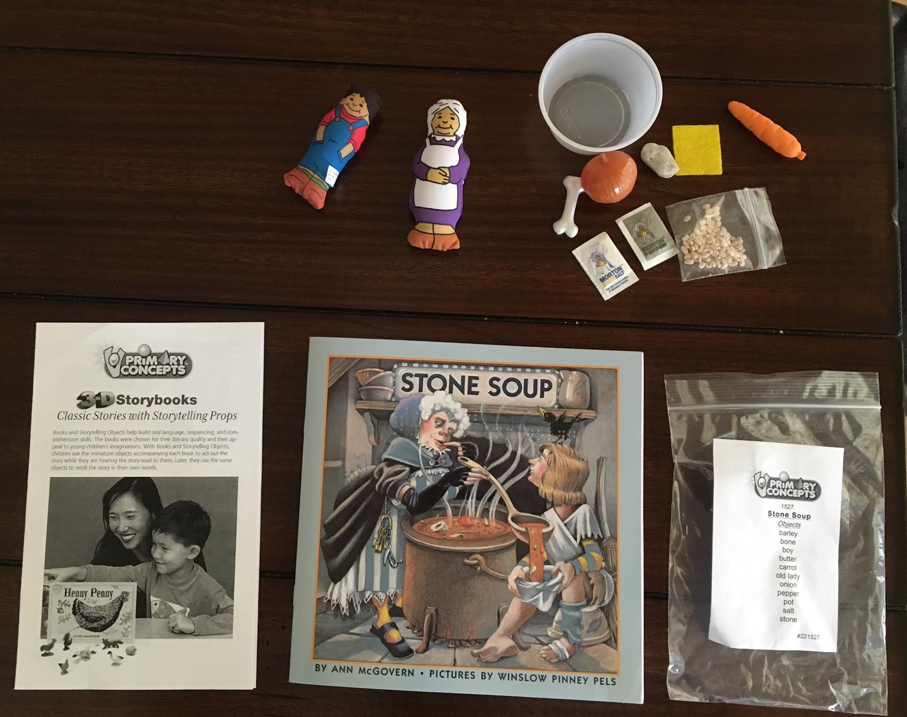 Stone soup with props and additional materials