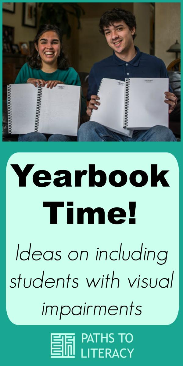 Collage of Yearbook for students with visual impairments